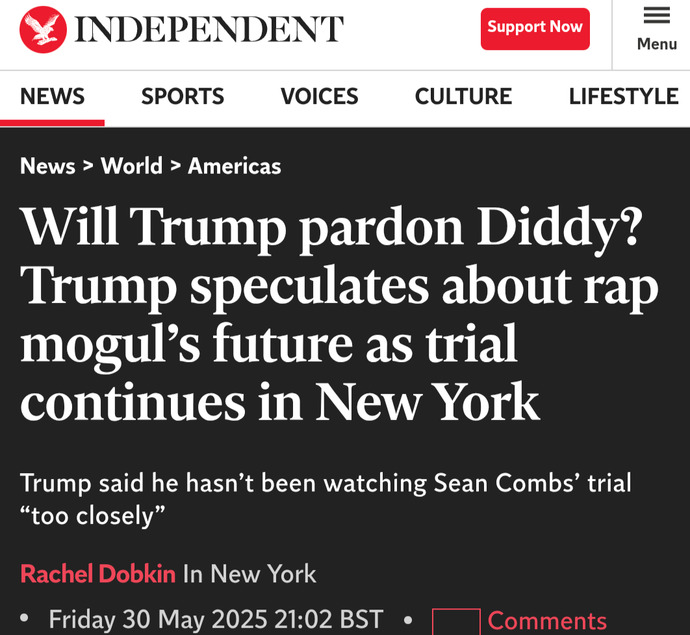 Donald Trump Looking Into Possibly Pardoning Sean Diddy Combs, What Are Your Thoughts?