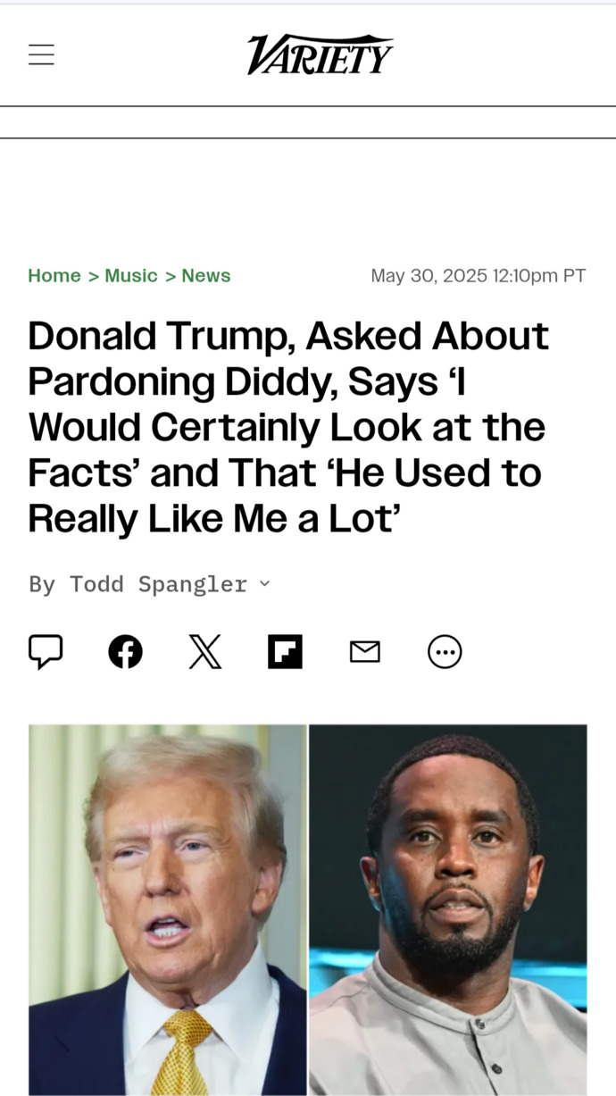 Donald Trump Looking Into Possibly Pardoning Sean Diddy Combs, What Are Your Thoughts?