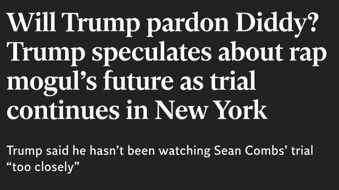 Donald Trump Looking Into Possibly Pardoning Sean Diddy Combs, What Are Your Thoughts?