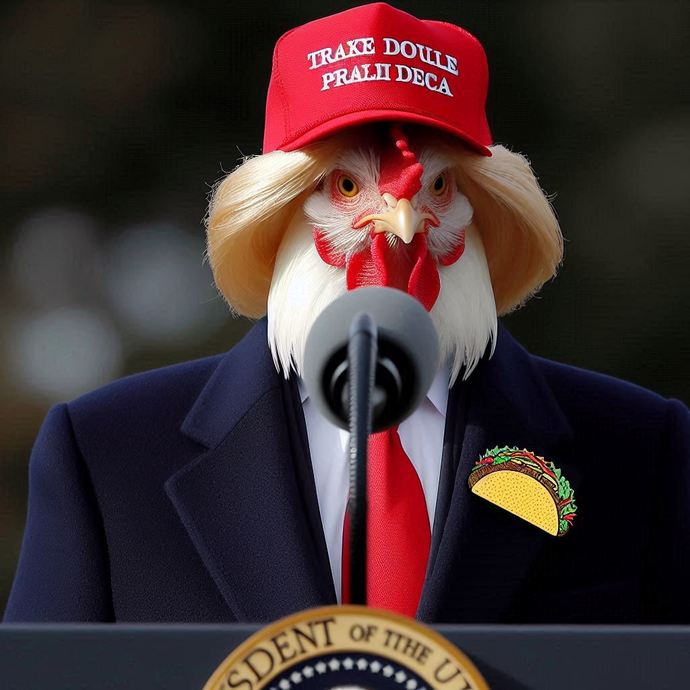 Could you still support Trump if he morphed into a literal chicken?