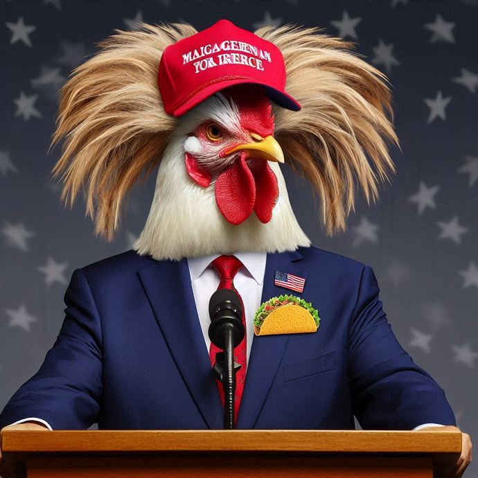 Could you still support Trump if he morphed into a literal chicken?