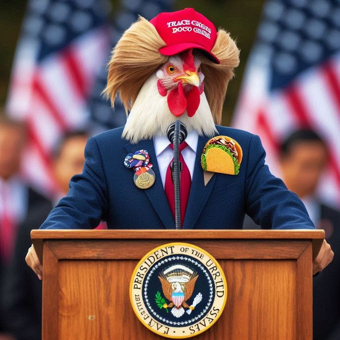 Could you still support Trump if he morphed into a literal chicken?