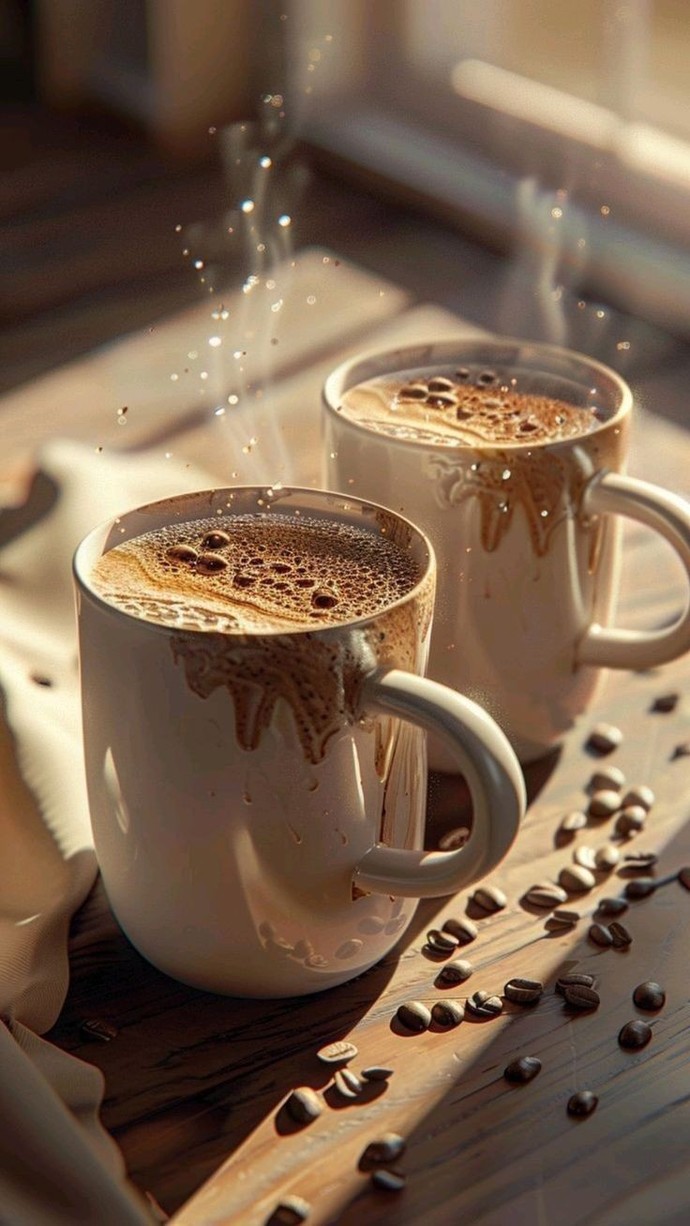 Who gives me coffee with milk?