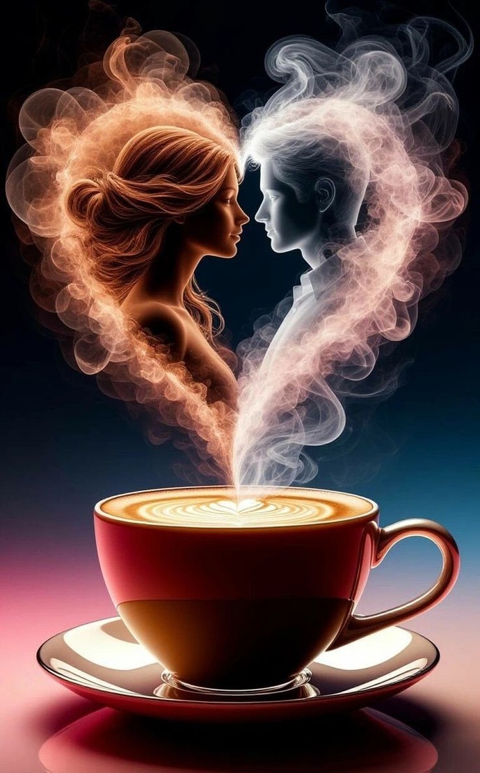 Who gives me coffee with milk?