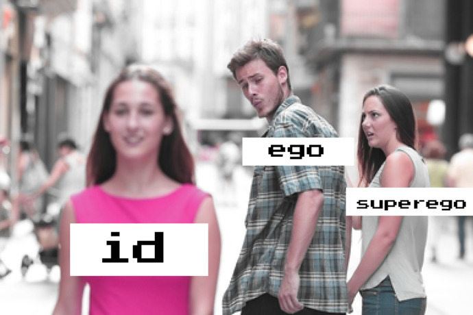 When Ego followed Id, while Superego wanted to say something 