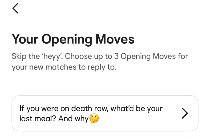 For those that use Bumble: Is this a lame opening move question?