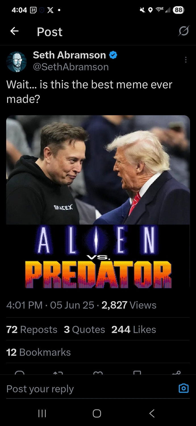 Who will win in a fight.. Dementing trump, or thief Musk who has everyone's personal info (including USA personal info) on a private server?