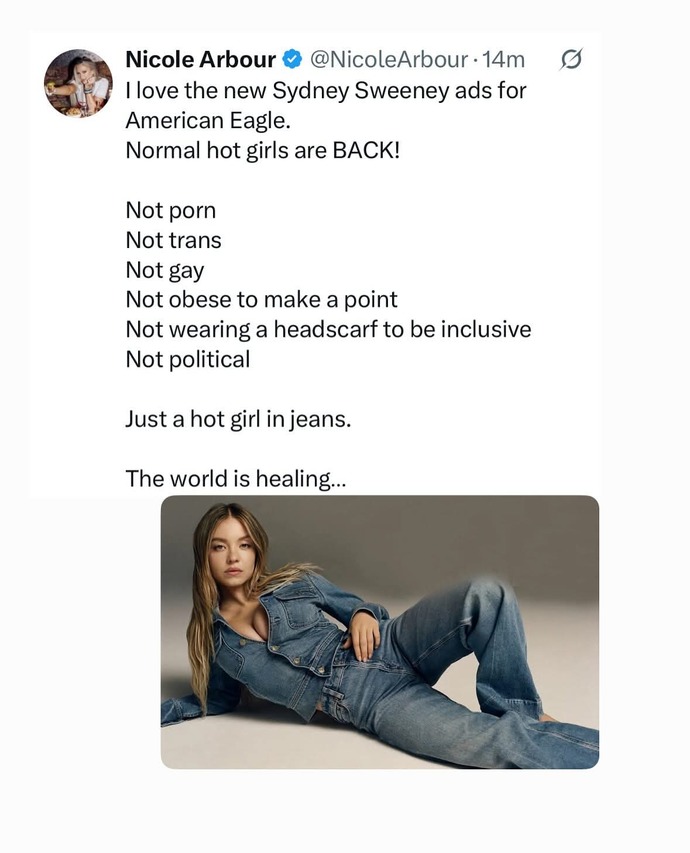 Is actress Sydney Sweeney pretty in your opinion?