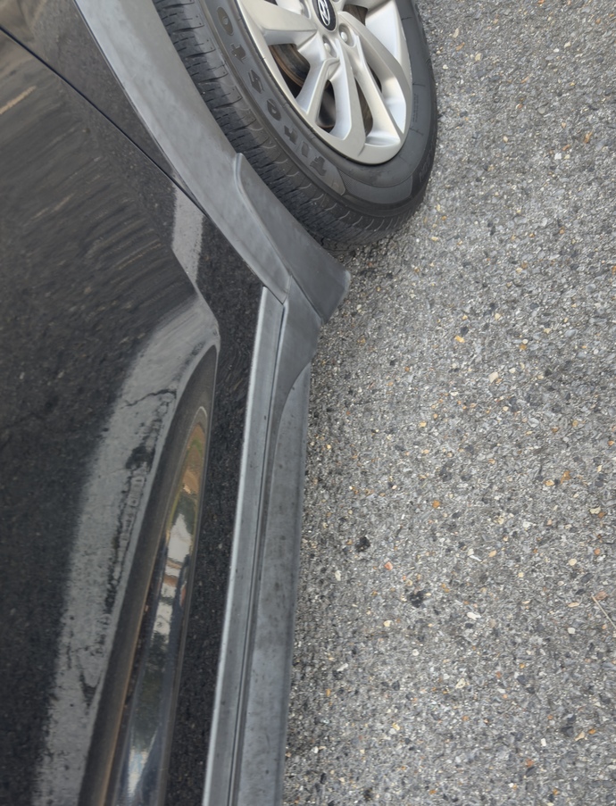 How can I make the trim line darker on my car?