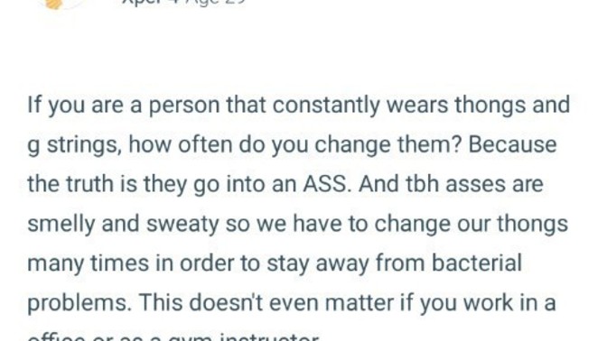 How often do you change your undies?