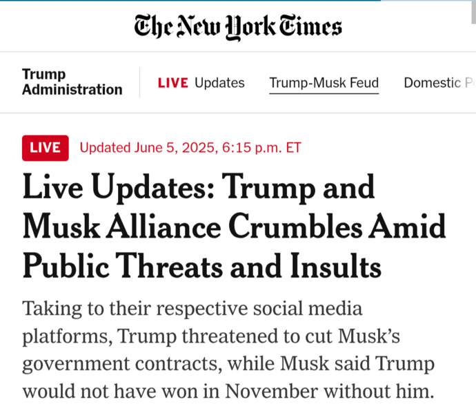 What Is Your Opinion On The Elon And Trump Feud?
