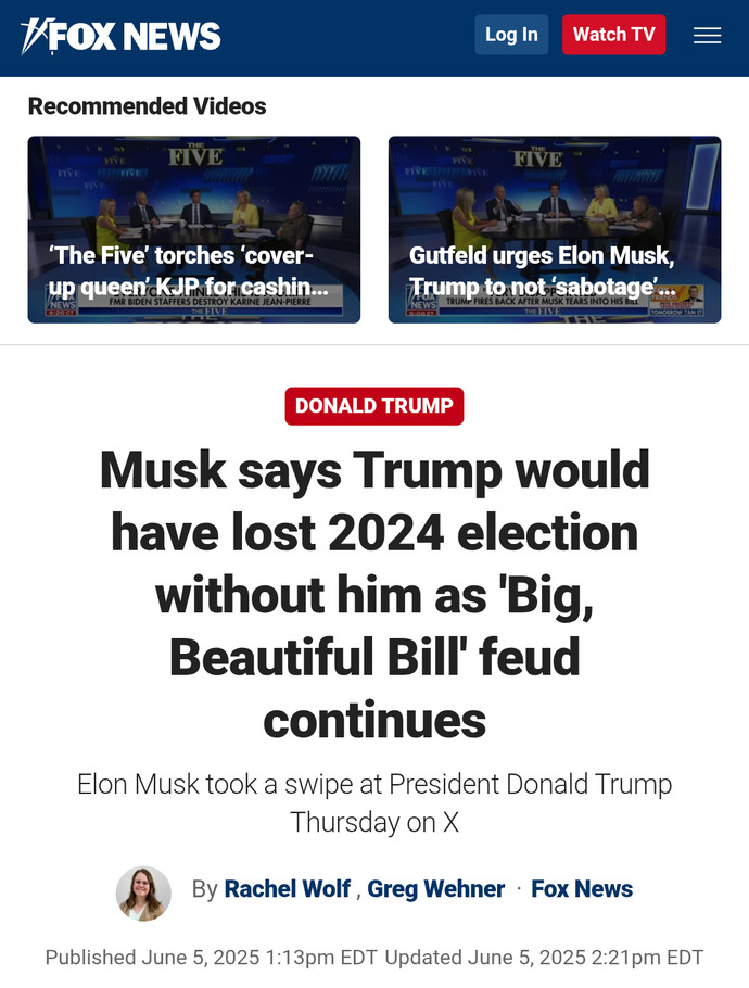 What Is Your Opinion On The Elon And Trump Feud?