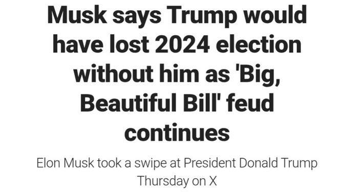 What Is Your Opinion On The Elon And Trump Feud?