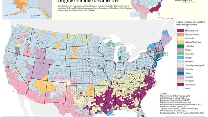Here is a map showing the ethnic origin of Americans. What do you think?