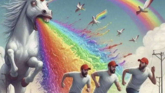Can MAGA survive against the giant LGBTQ Unicorn?