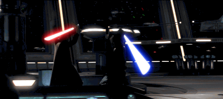 Now imagine not seeing one of the lightsabers