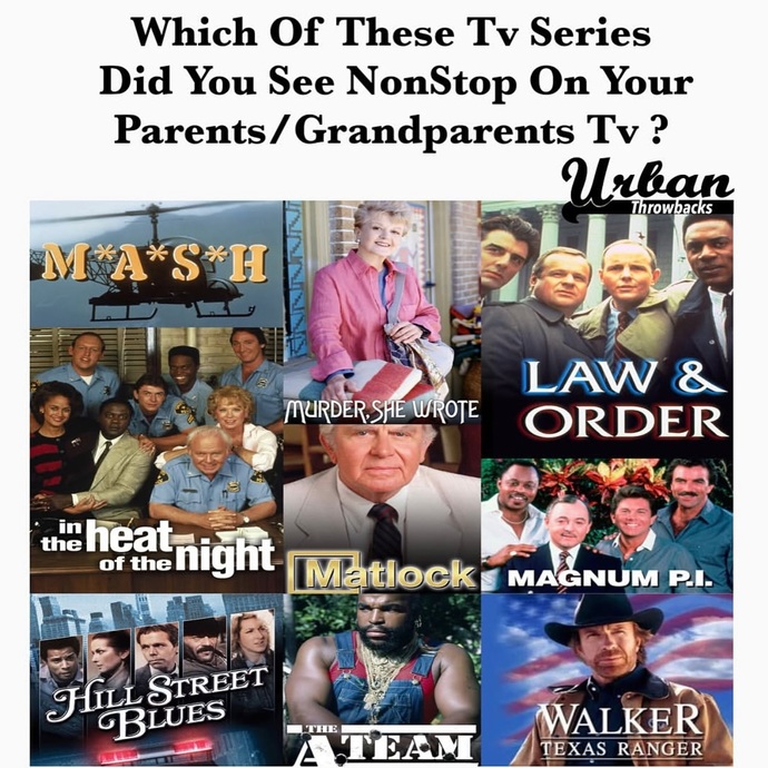 Which of these TV series did you see nonstop on your parents/grandparents TV?