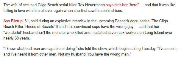 Girls if your husband cheated 21 times with prostitutes and then murdered them would you visit him in prison and say that you fell in love all over?
