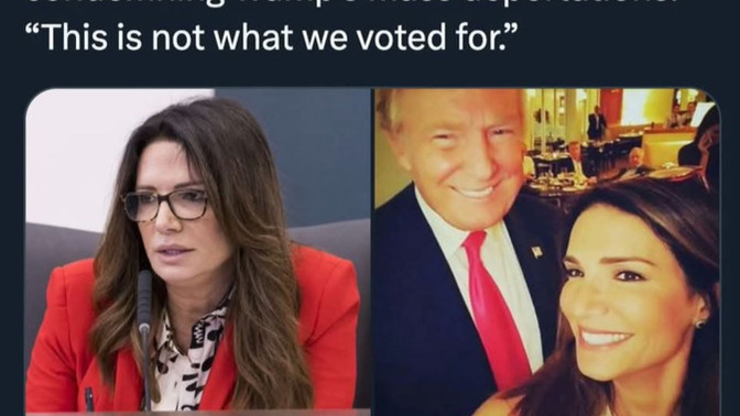 So, the former head Latinas for Trump claims she didn't "vote for" mass deportations like this... is she really serious?