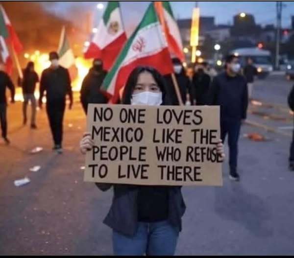 Why do people carry their Mexican flags around if they want to live in the US?