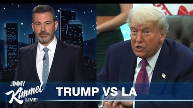 Did Jimmy Kimmel put what is happening in LA into perspective best?