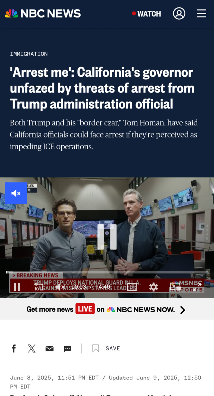 Whats Your Opinion On Trump Wanting To Arrest California Governor Gavin Newsome?