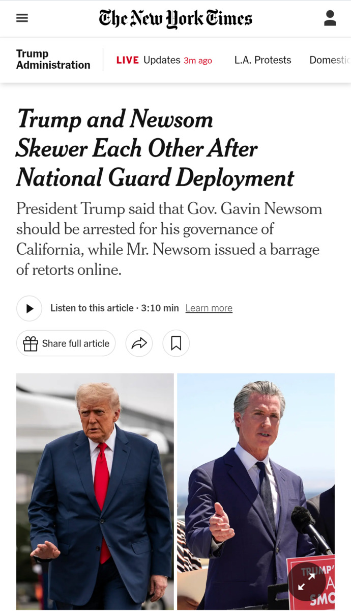 Whats Your Opinion On Trump Wanting To Arrest California Governor Gavin Newsome?