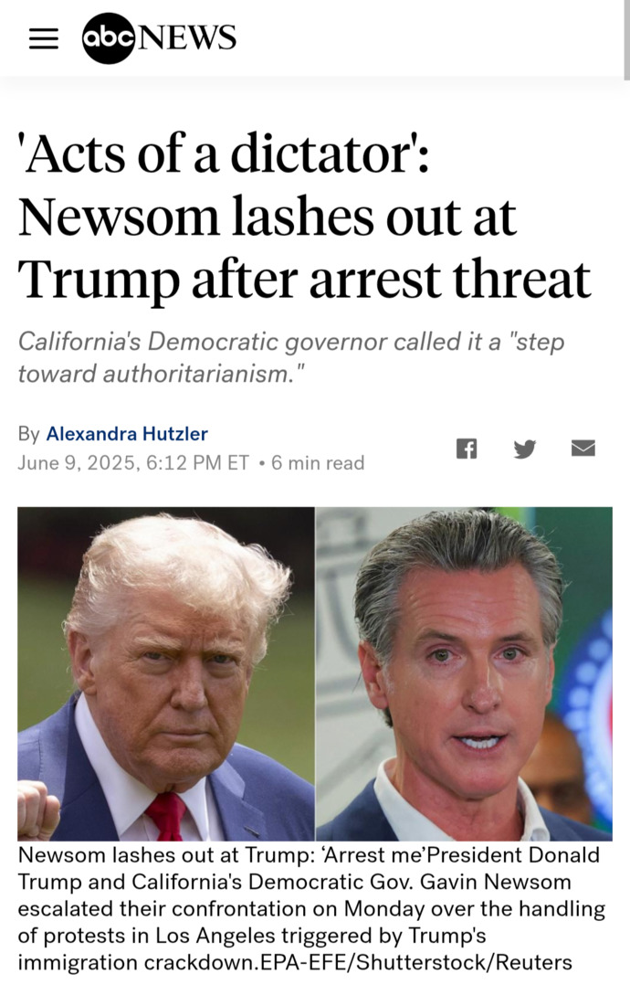 Whats Your Opinion On Trump Wanting To Arrest California Governor Gavin Newsome?