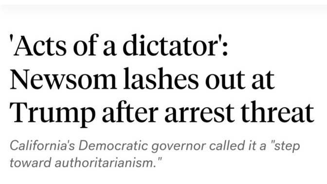 What's Your Opinion On Trump Wanting To Arrest California Governor Gavin Newsome?