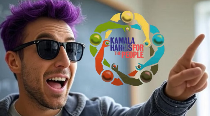 Kamala's leaked Campaign logo for 2028, oddly looks like a circle jerk