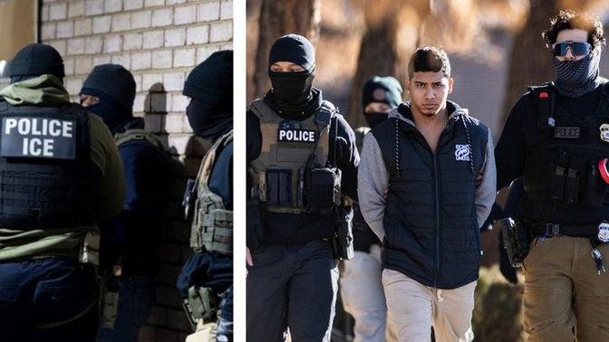 ICE knows theyre in the wrong when they wear masks and FLEE the scene after brutal takedown of a car with citizens... right?
