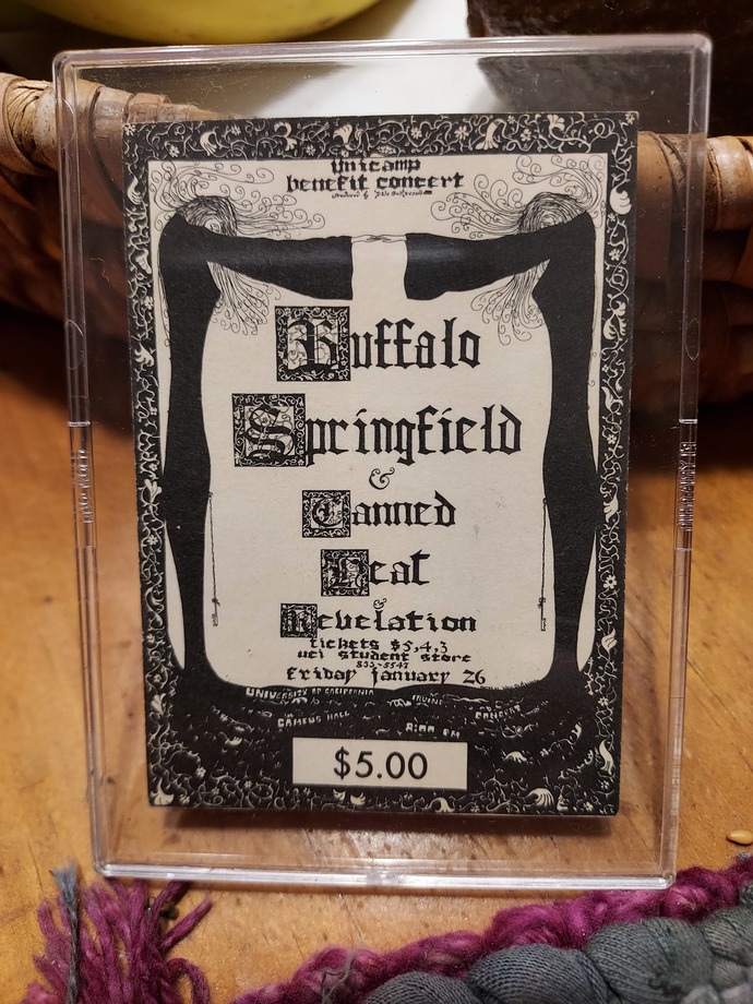 A vintage concert ticket from 1968