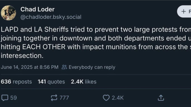 Your thoughts on L. A. Law enforcement fucking up here?