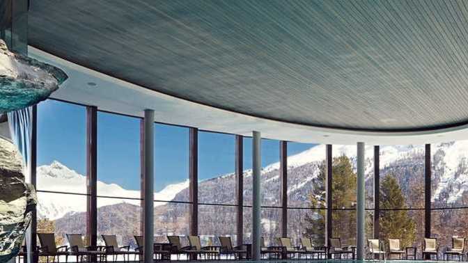 Would you be interested in staying in this mountain lodge in Switzerland?
