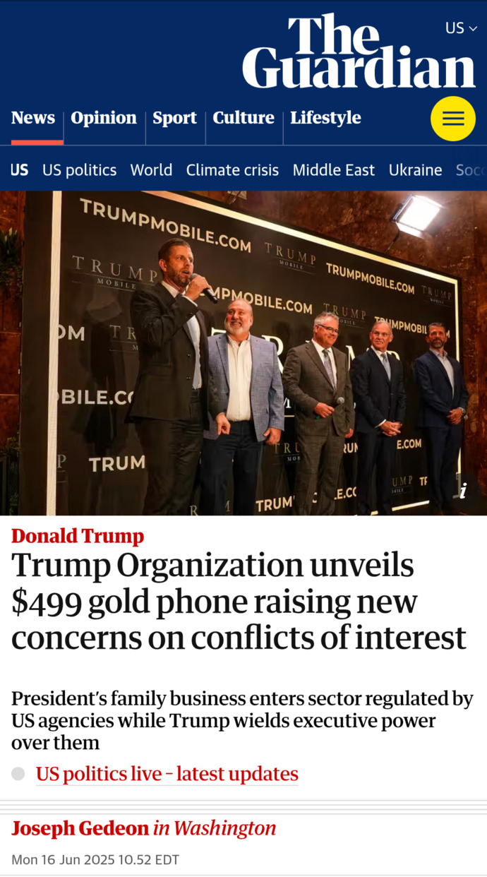 What Is Your Opinion On The Trump Mobile, The Trump Organization New Phone Plan?