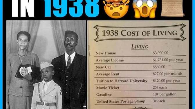 What are your thoughts on the cost of living in 1938?