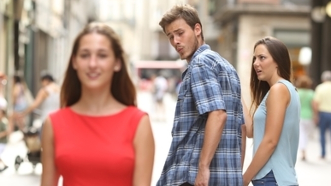Is it a relationship-ending situation when your boyfriend looks at another girl, or is it just human nature?