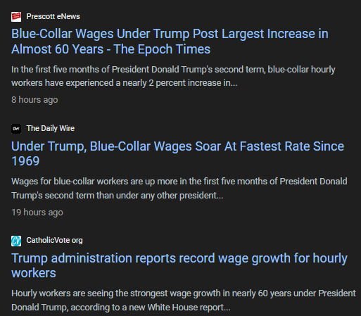 Blue Collar Wages See Largest Increase Since 1969 In First 5 Months Of Trump Administration !!! Why Isnt This In Every Mainstream Press Headline?