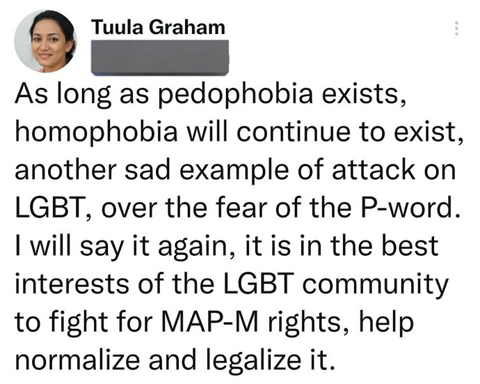 Apparently a professor at some college, Tuula Graham believes that in order for homophobia to go away, we need to accept pedos, what do you think?
