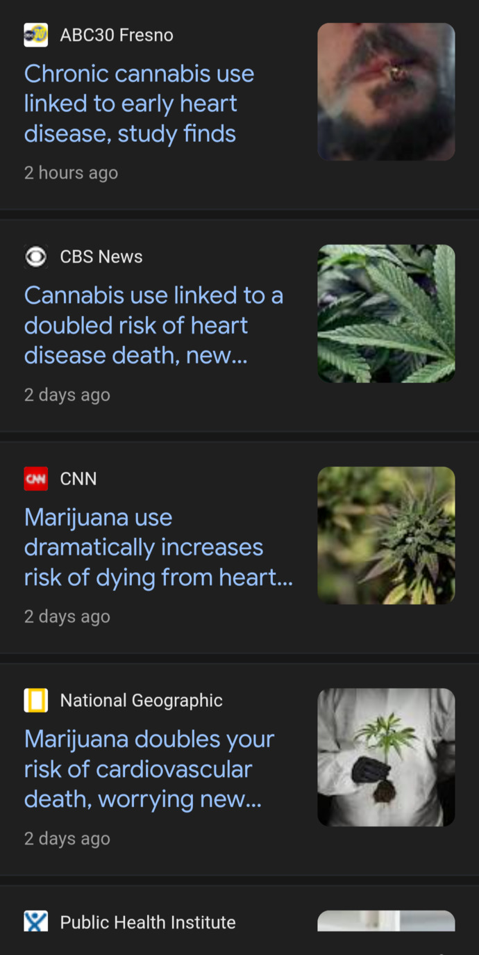 Is anyone really surprised that we now know that marijuana doubles your risk for heart attack and stroke?