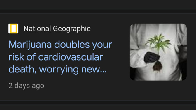 Is anyone really surprised that we now know that marijuana doubles your risk for heart attack and stroke?