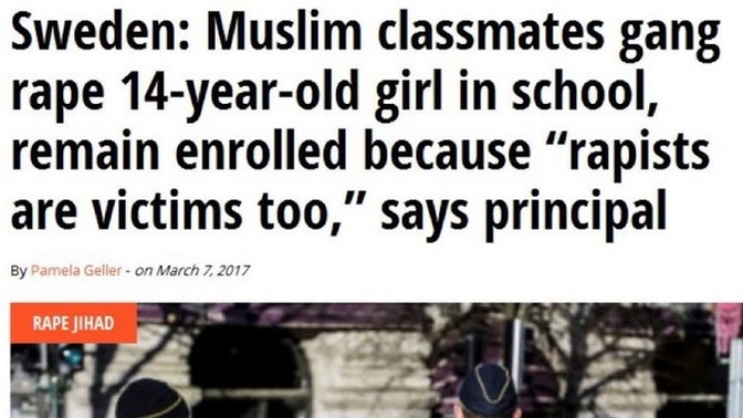 What do you think of what happened in Sweden where a 14 year old girl was gang raped, and nothing happened to the rapists cause they are victims too?