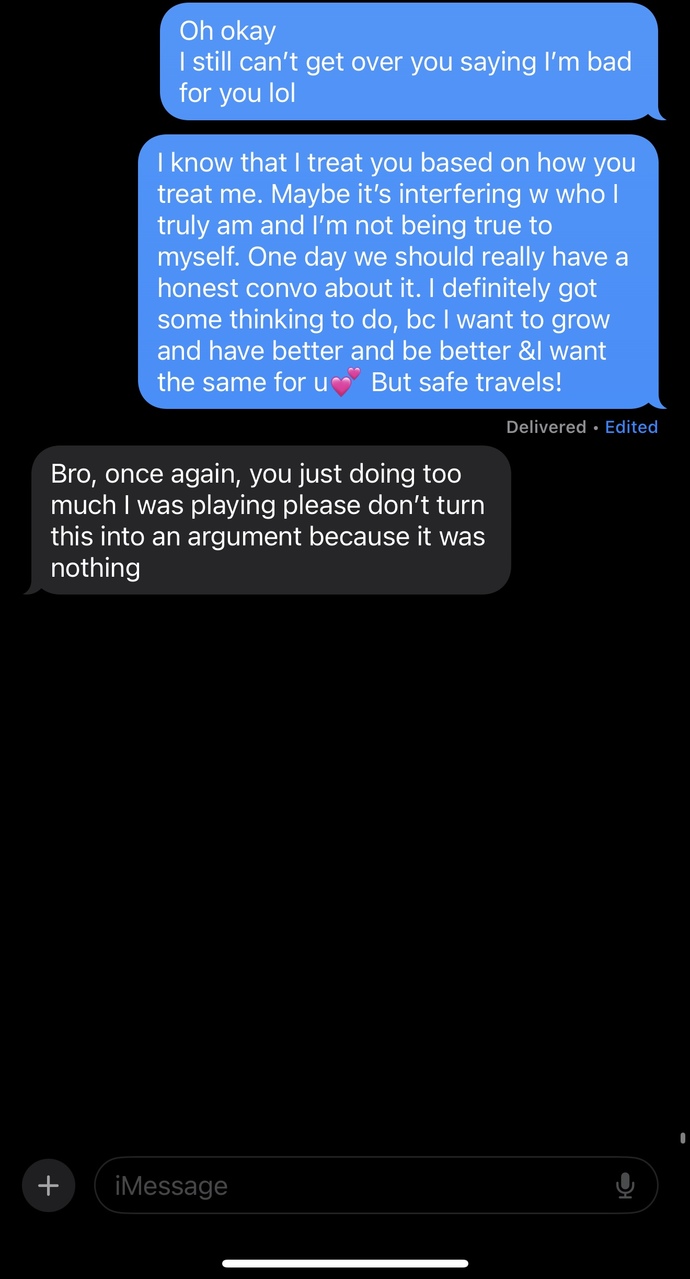 Without context, what would you think of this text exchange?