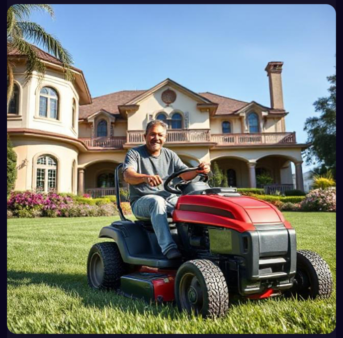 You most often see them cleaning and mowing your neighbors yard.