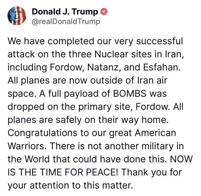 And here we go The Great America Attack on Iran. Do You support The United states attack on Iran?