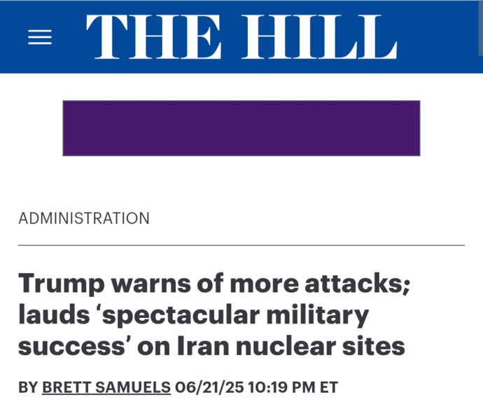What Is Your Opinion On Trump Ordering Air Strikes On Iran Nuclear Sites?