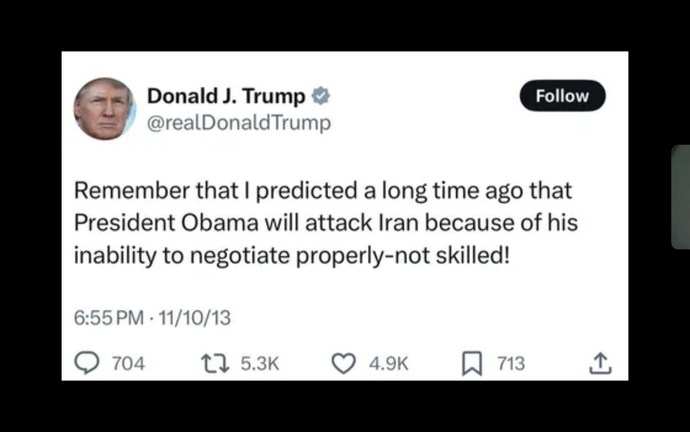 How many people on here have used the talking point "if you're no longer MAGA because Trump attacked Iran's nuclear sites, you were never MAGA"?