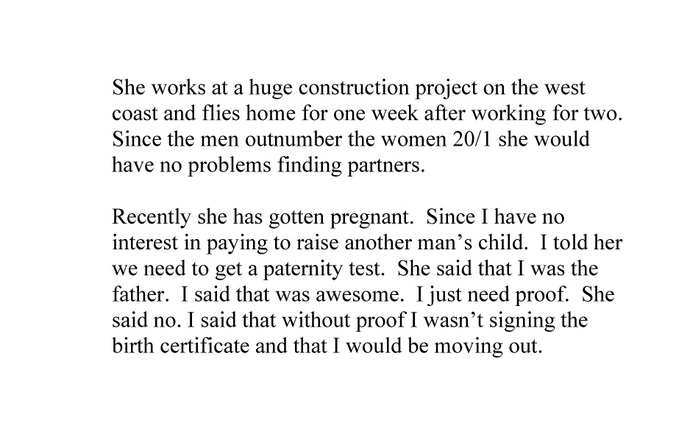 Since wife is 100% certain that the baby is her biological baby, does the husband deserve to be 100% certain that the baby is his biological baby?