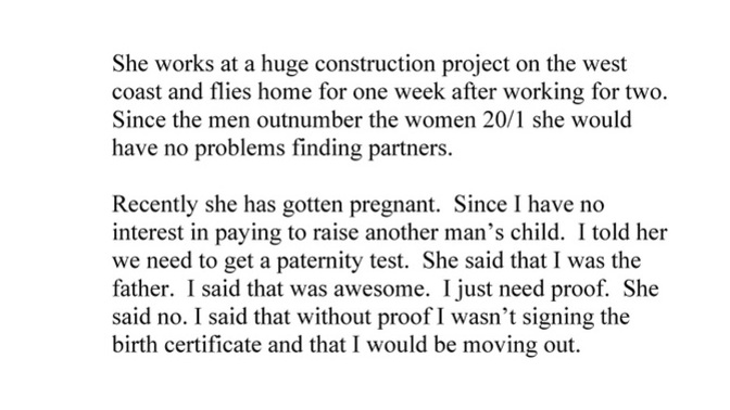 Since wife is 100% certain that the baby is her biological baby, does the husband deserve to be 100% certain that the baby is his biological baby?