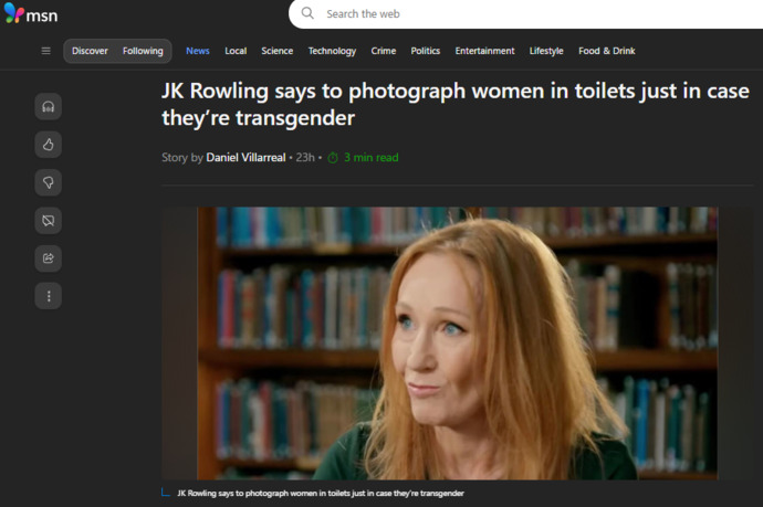 JK Rowling telling people to photograph in bathrooms